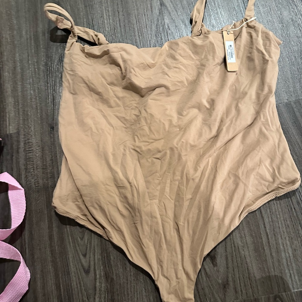 Tan skims bodysuit
